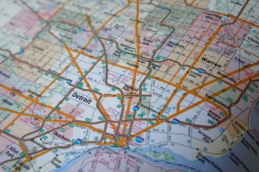 Map of Detroit Freeways
